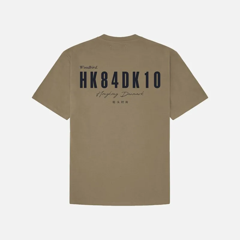Woodbird Baine 8410 T Shirt Mørke/Kolt Dark Brown-Cobalt Brun
