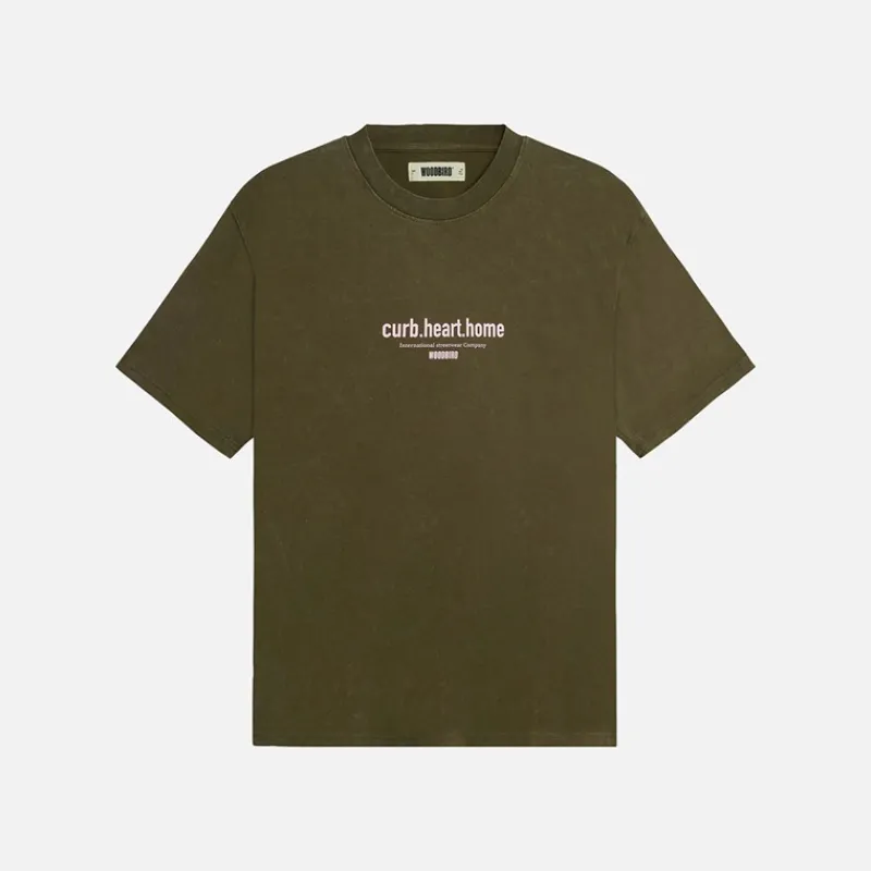 Online Woodbird Beam Farve T Shirt Dark Brown Brun