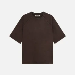 Clearance Woodbird Blake Vasket Logo T-Shirt Brun