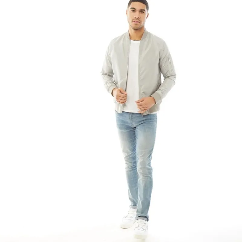 Hot JACK & JONES Bomberjakke Herre Spøgelsesgrå