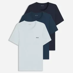 Hugo Boss BOSS Herre Tre Pak T-Shirts Blå/​Blå/​Blå Blå multi