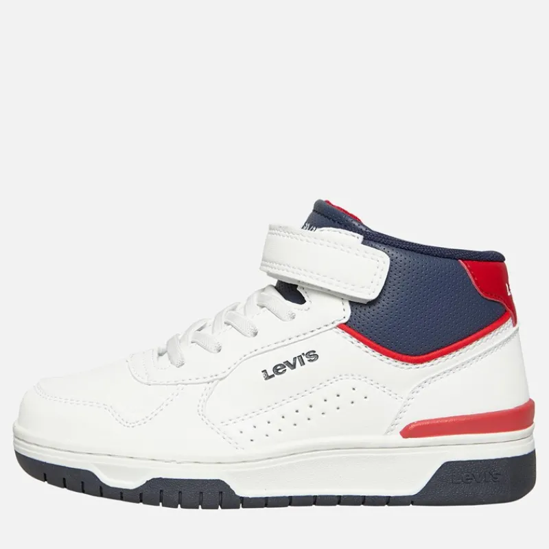 Hot Levi's Børn Dereck Hi-Top Sneakers Navy Rød 0218 Hvid