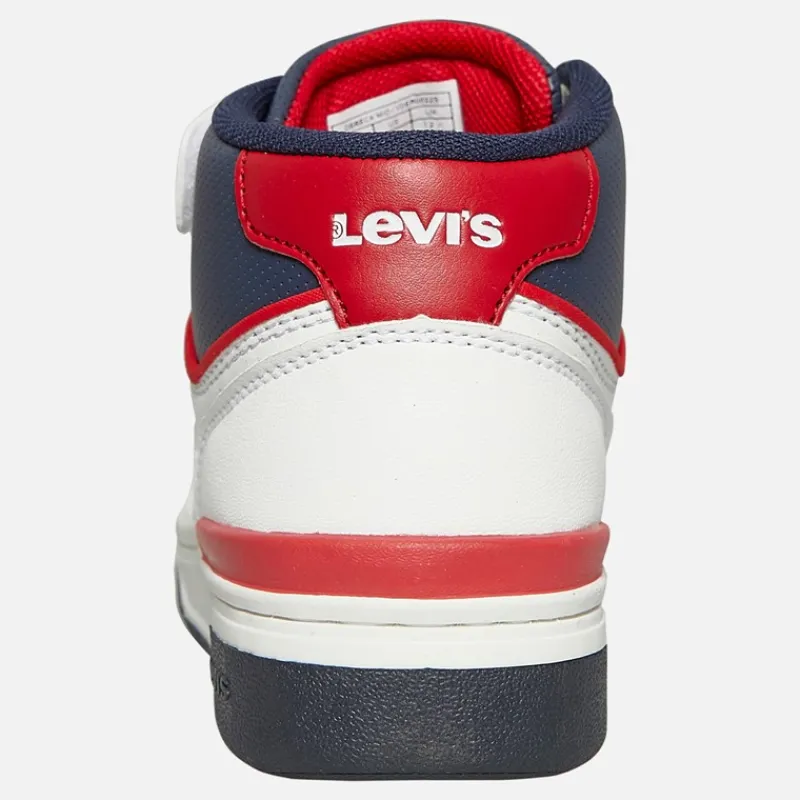 Hot Levi's Børn Dereck Hi-Top Sneakers Navy Rød 0218 Hvid