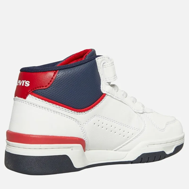 Hot Levi's Børn Dereck Hi-Top Sneakers Navy Rød 0218 Hvid