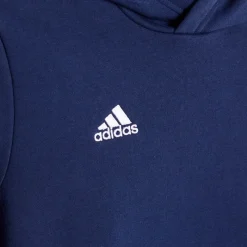 Discount adidas Børn Entrada 22 Pullover Hoodie Team Navy Blue Marineblå