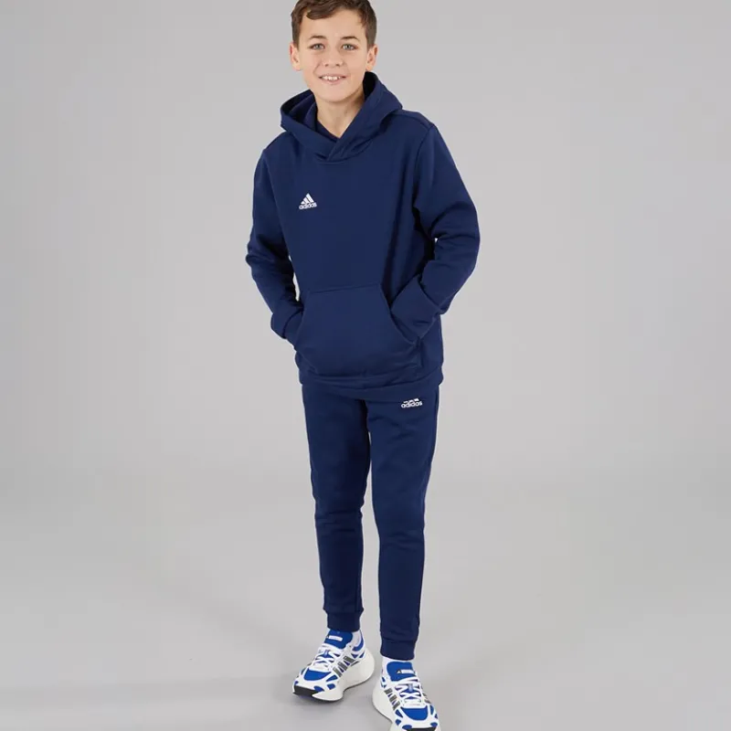 Discount adidas Børn Entrada 22 Pullover Hoodie Team Navy Blue Marineblå