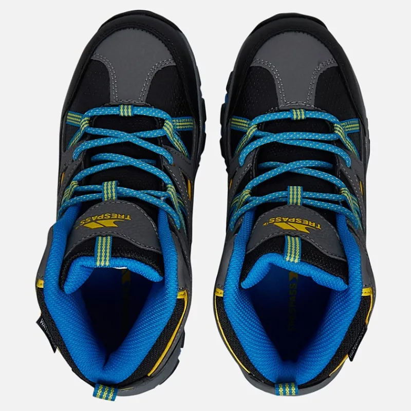 Hot Trespass Børn Gillon 2 Mid Waterproof Vandrestøvler Sort