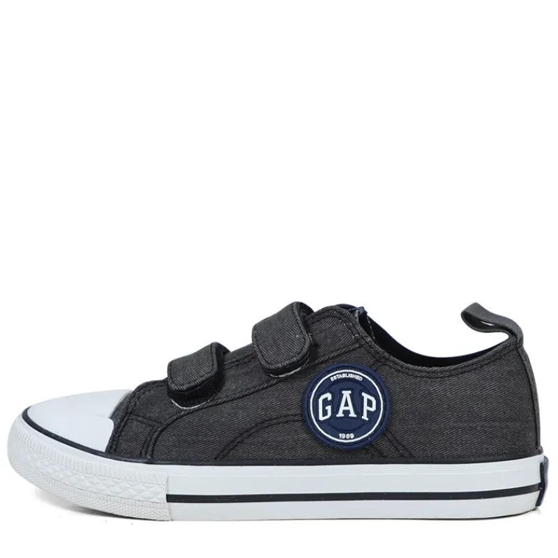 Best GAP Børn Houston Velcro IV Lærredgummisko Sort