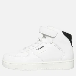 Discount Levi's Børne New Union Hi Top Sneakers Sort 0062 Hvid