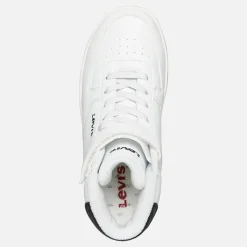 Discount Levi's Børne New Union Hi Top Sneakers Sort 0062 Hvid