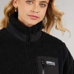 Online Bench Dame Akita Lang Lynlås Fleece Sort