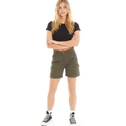 Best Bench Dame Ashline Cargo Shorts Khaki kakigrøn