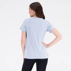 New Balance Dame Basis Logo T-Shirt Lys Arktisk Grå Blå