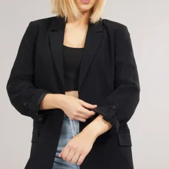 Sale Only Dame Blazer Blanca Life 3/4 Løstsiddende Sort