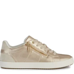 Discount GEOX Dame Blomiee Side Zip Træningssko Lys Guld/​Lys Sand