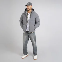 New JACK & JONES Dame Brady Hætte Puf Jakke Castlerock
