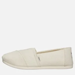 Outlet TOMS Dame Canvas Alpargata Espadriller Cream Cremefarvet