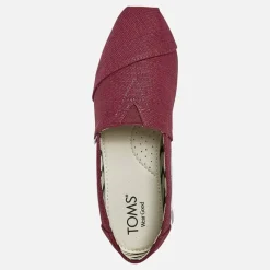 Best TOMS Dame Canvas Alpargata Espadrilles Mørk Blomme Blommefarvet