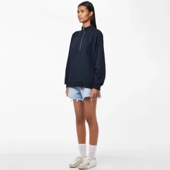 Online Pieces Dame Chilli Halv lynlås sweatshirt Sky Captain