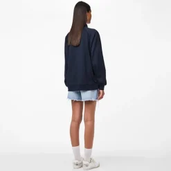 Online Pieces Dame Chilli Halv lynlås sweatshirt Sky Captain