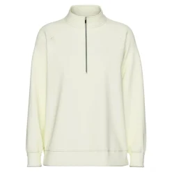 Best Pieces Dame Chilli Halv lynlås sweatshirt White Pepper