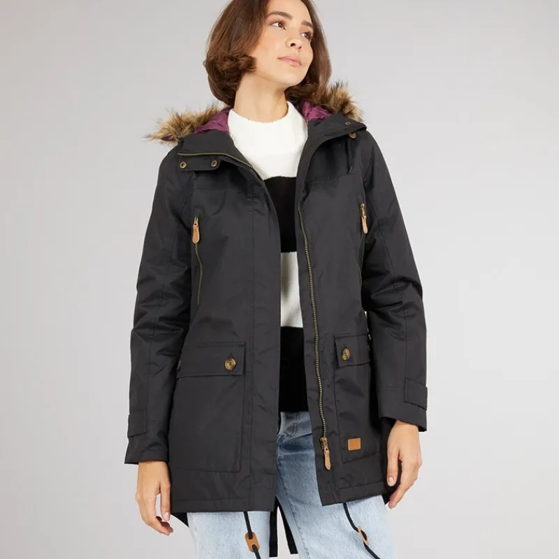 Discount Trespass Dame Clea Isoleret Vandtæt Parka Sort