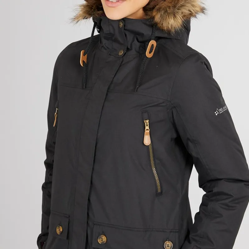 Discount Trespass Dame Clea Isoleret Vandtæt Parka Sort