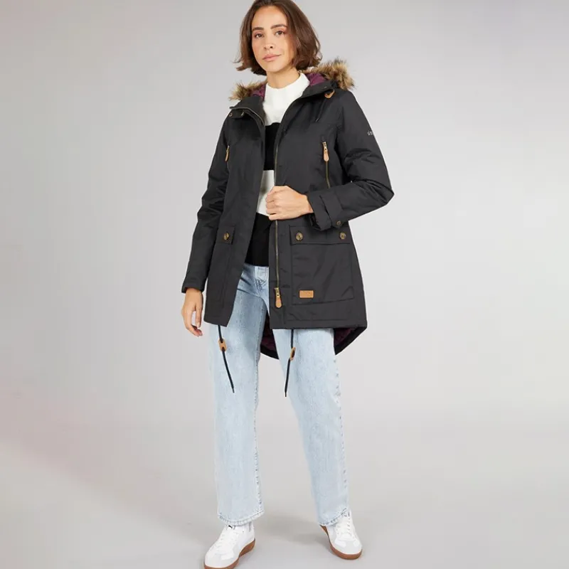 Discount Trespass Dame Clea Isoleret Vandtæt Parka Sort