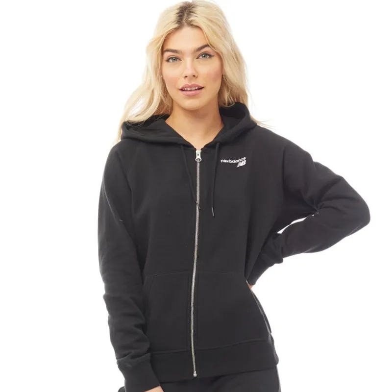 Discount New Balance Dame Core Hættetrøje Sort