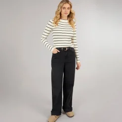 Best Pieces Dame Crista O Hals Strikket Sweater Birch beige