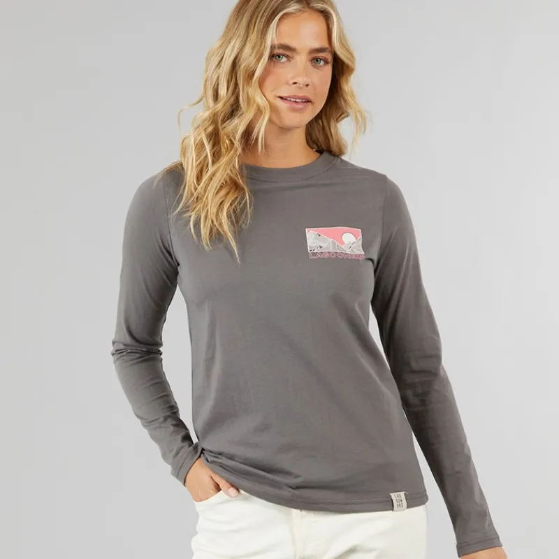 Clearance Lagooners Dame Cullen Langærmet T-shirt Koksgrå