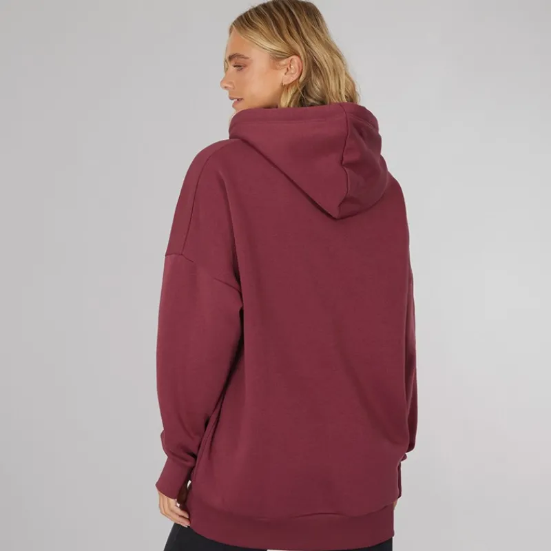 Hot Bench Dame Dayla Oversized Hættetrøje Burgundy Bordeaux