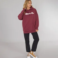 Hot Bench Dame Dayla Oversized Hættetrøje Burgundy Bordeaux