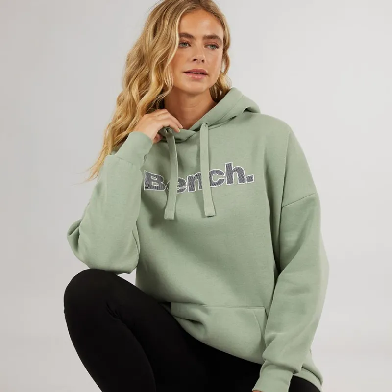 Discount Bench Dame Dayla Oversized Hættetrøje Mørk Salvie Grøn Grøn