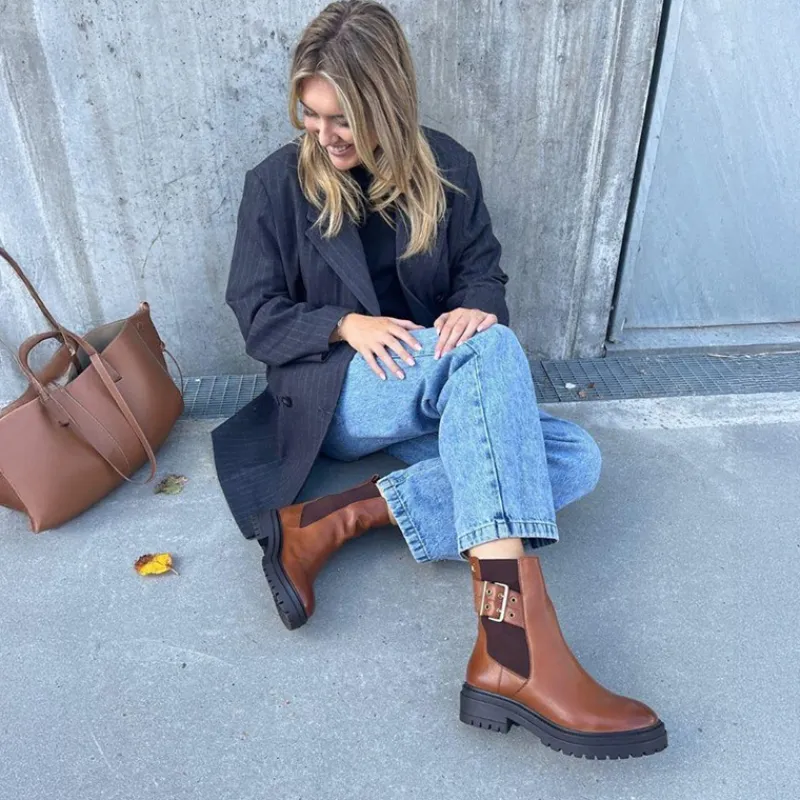 Copenhagen Shoes Dame det er som efterårsstøvler 0241 Cognac