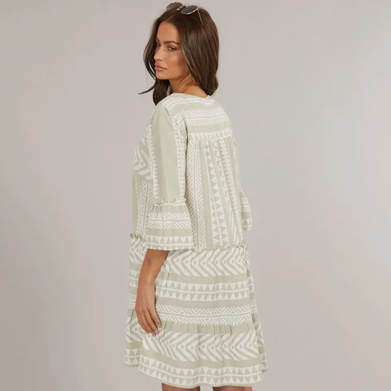 Hot Vero Moda Dame Dicthe Tunika Sølv Lining Ibiza Sne Hvid