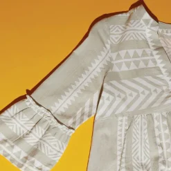 Hot Vero Moda Dame Dicthe Tunika Sølv Lining Ibiza Sne Hvid
