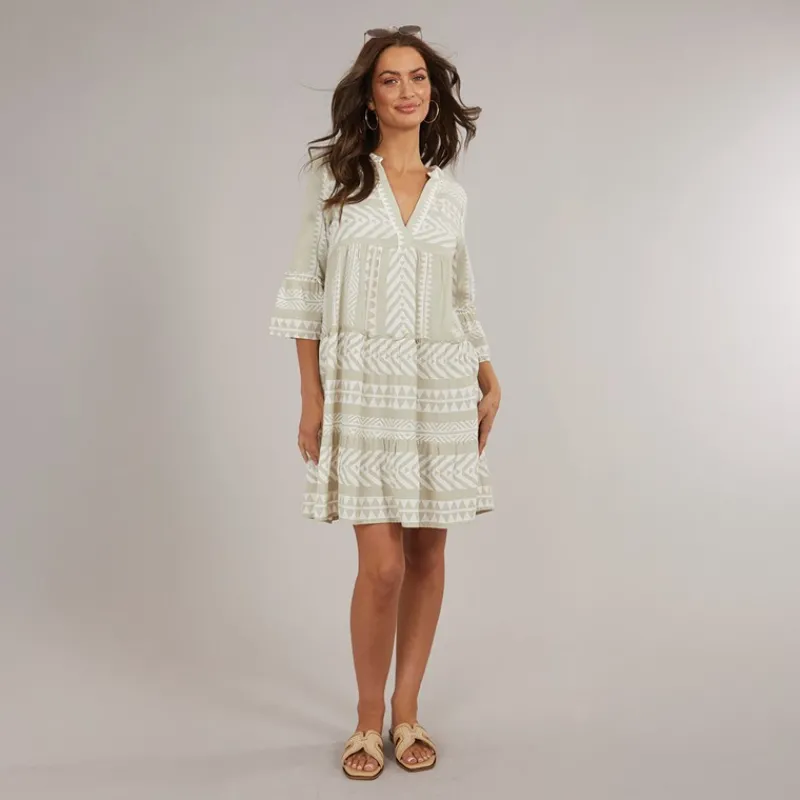 Hot Vero Moda Dame Dicthe Tunika Sølv Lining Ibiza Sne Hvid