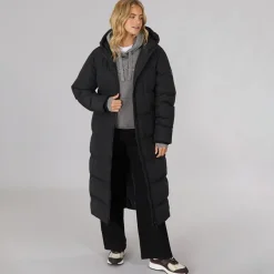 Sale Bench Dame Elli Maxi Længde Vandtæt Jakke Sort