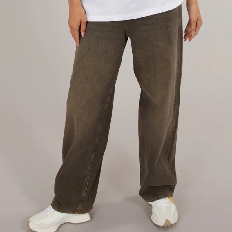 Outlet JJXX Dame Erin Baggy Jeans Medium Brun Denim