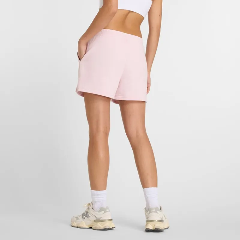 Outlet New Balance Dame Essentials Fransk Terry Shorts Rose Sugar