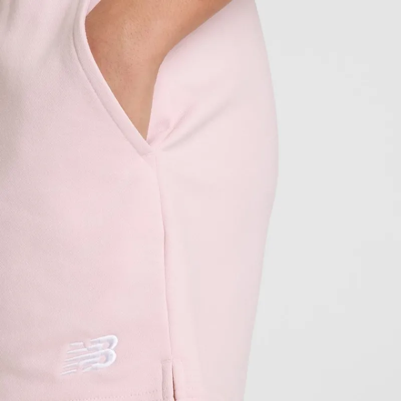 Outlet New Balance Dame Essentials Fransk Terry Shorts Rose Sugar