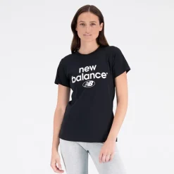 Sale New Balance Dame Essentials Logo T-Shirt Sort