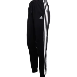New adidas Dame Essentials 3-Stripes French Terry Bukser Sort/​Hvid