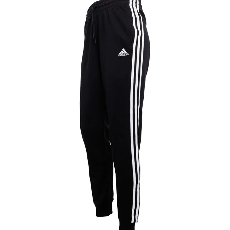 New adidas Dame Essentials 3-Stripes French Terry Bukser Sort/Hvid