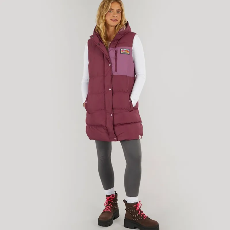 Outlet Lagooners Dame Explorer Gilet Burgundy