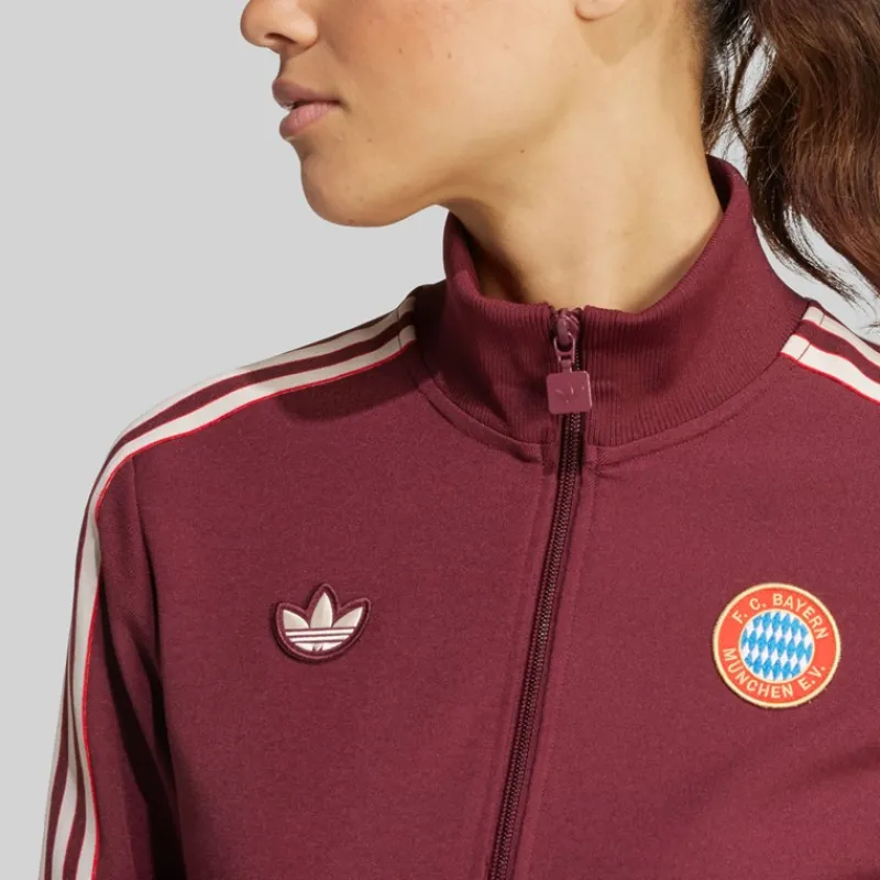 adidas Dame FCB FC Bayern München Icon Træningsjakke Shadow Red