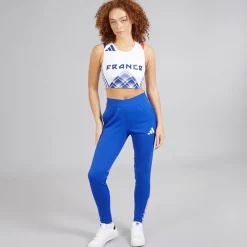 adidas Dame FFA Frankrig Løbe Crop Top Hvid