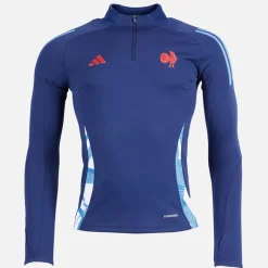 Best adidas Dame FFR Frankrig Rugby Trænings Top Dark Blue