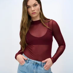 Online Moves Dame Filana Langærmet Bluse 1624 Sassafras Rød